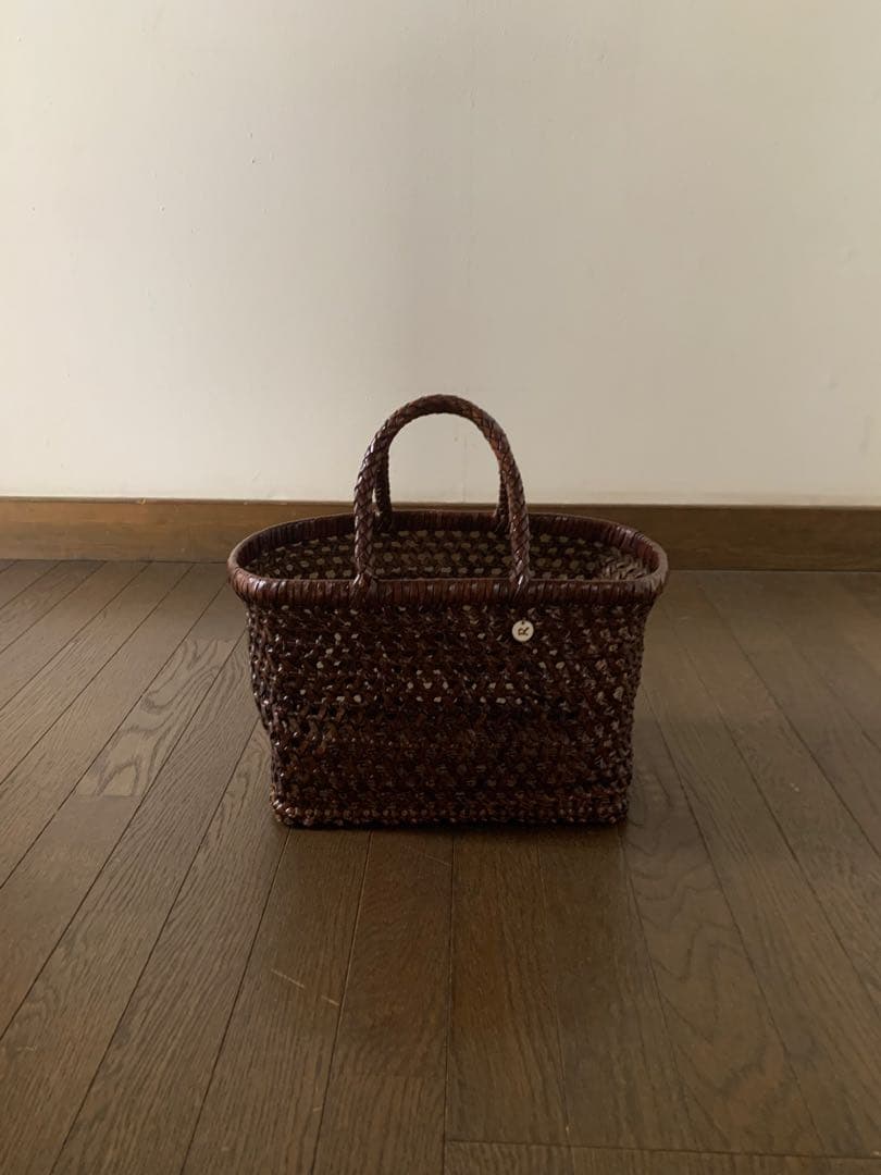 ®️ 45R 45rpm かごバッグ 焦茶系 中古 美品 Dragon好きさんにも