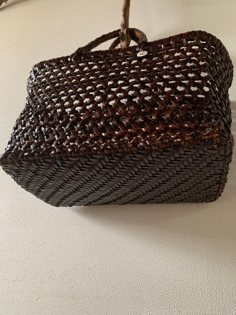 ®️ 45R 45rpm かごバッグ 焦茶系 中古 美品 Dragon好きさんにも