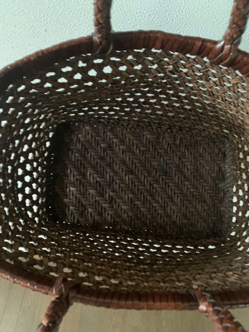 ®️ 45R 45rpm かごバッグ 焦茶系 中古 美品 Dragon好きさんにも