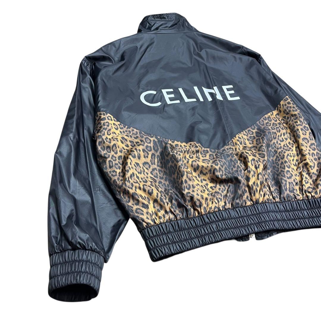 エディ期 CELINE セリーヌ ナイロン ジャケット レオパード ブラック