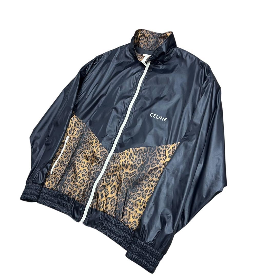 エディ期 CELINE セリーヌ ナイロン ジャケット レオパード ブラック