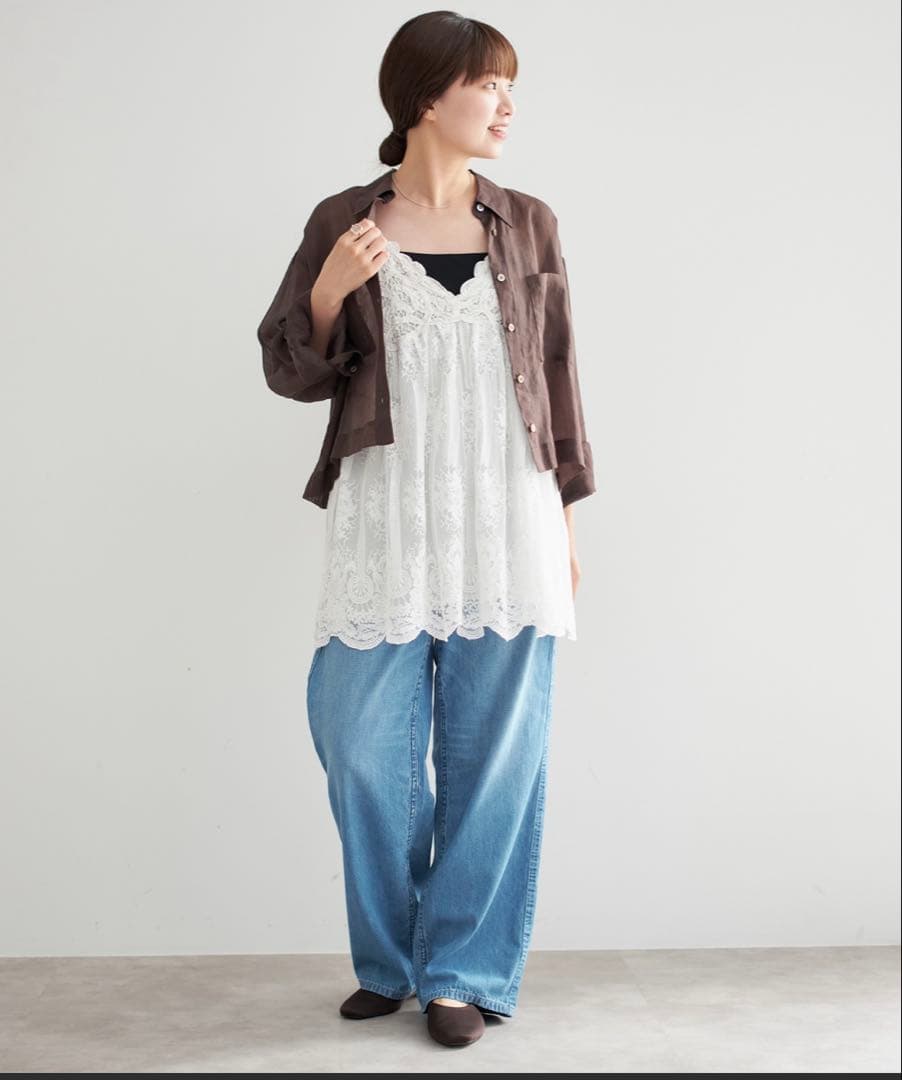 IENA 完売品　アンティークチュールバテンキャミ