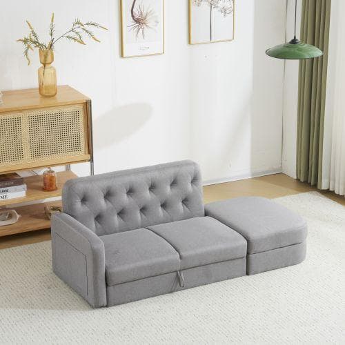 ソファ 2-3人掛け カウチソファ 収納機能 オットマン レイアウト