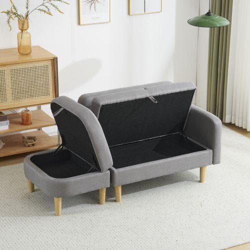 ソファ 2-3人掛け カウチソファ 収納機能 オットマン レイアウト