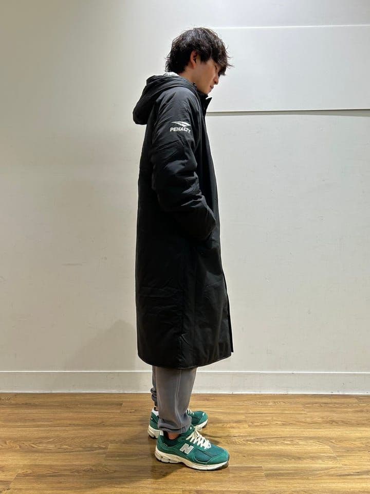 PENALTY ネイビー フード付きロングベンチコート