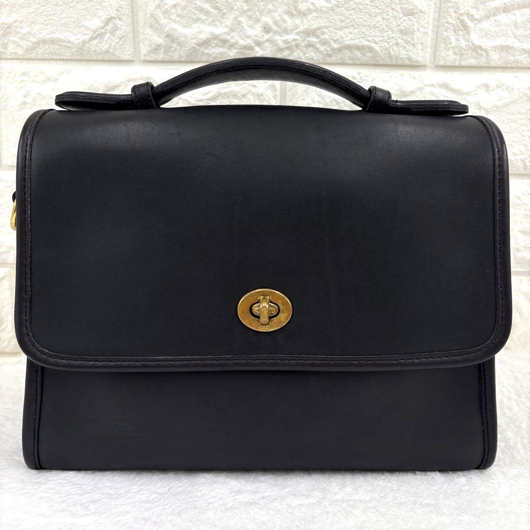 COACH　オールドコーチ　ターンロック　ショルダーバッグ　２way　ブラック