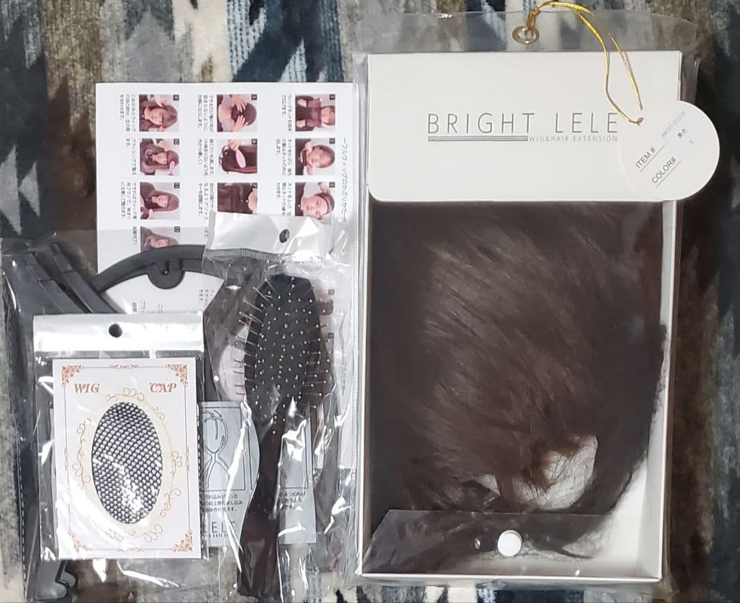 ブライトララ 人毛100％ ショートボブ フルウィッグ 栗色 Sサイズ 医療用