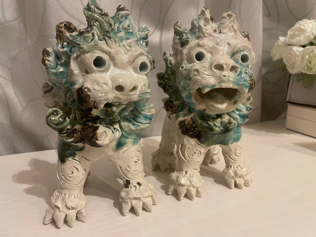 【一点物】沖縄　シーサー　置物　焼物　やちむん