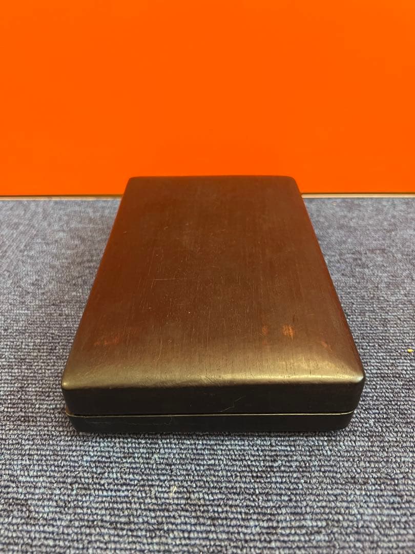 1350 中国  硯  龍雲　石硯　唐木箱　骨董 書道具　古硯　文房四宝