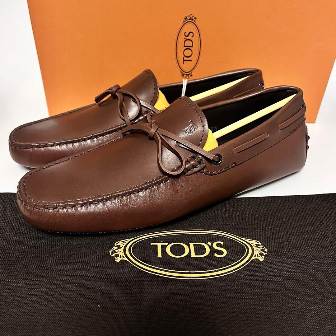 トッズ☆新品☆TOD’s メンズ レザー ゴンミーニ/ブラウン25.5cm