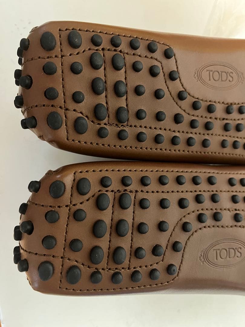 トッズ☆新品☆TOD’s メンズ レザー ゴンミーニ/ブラウン25.5cm