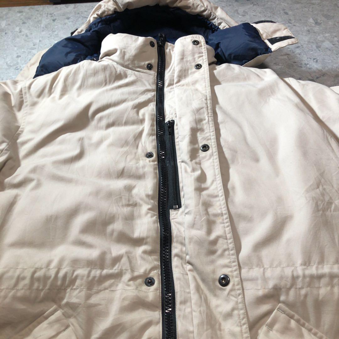 最終セール❗️90s Eddie Bauer グースダウン　アイボリー　白タグ