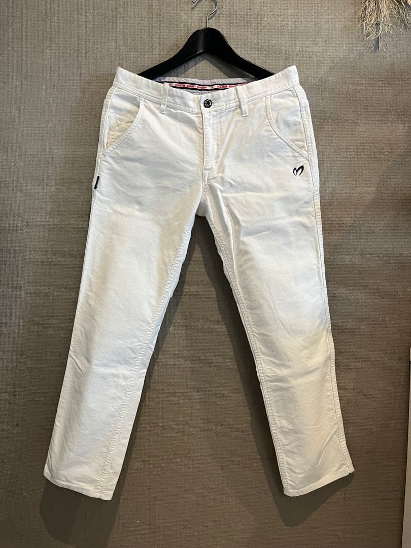 マスターバニー コットンストレッチパンツ ホワイト 生地感しっかり サイズ4