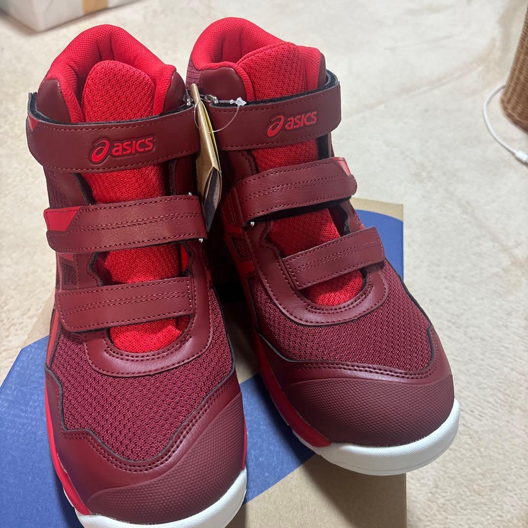 新品　asics ハイカット安全靴 レッド