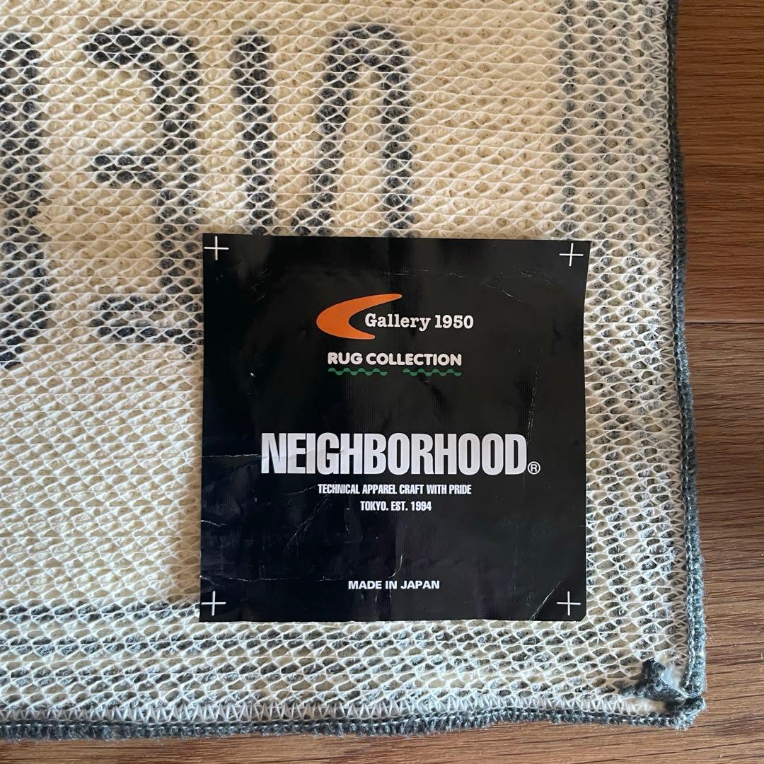 NEIGHBORHOOD チェッカーラグ ブラック/クリーム