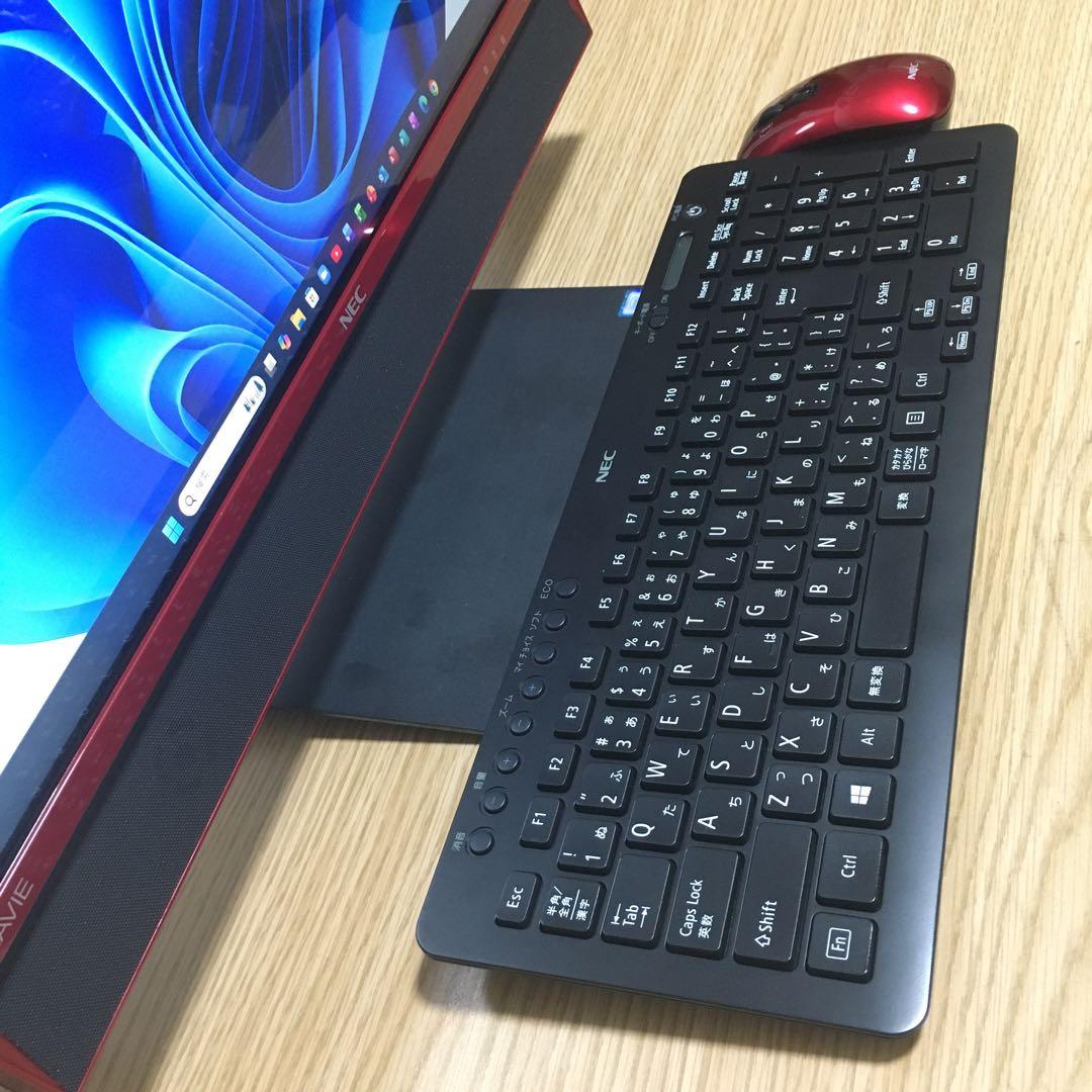 NEC Win11 23.8' モニター 一体型 デスクトップPC フルセット