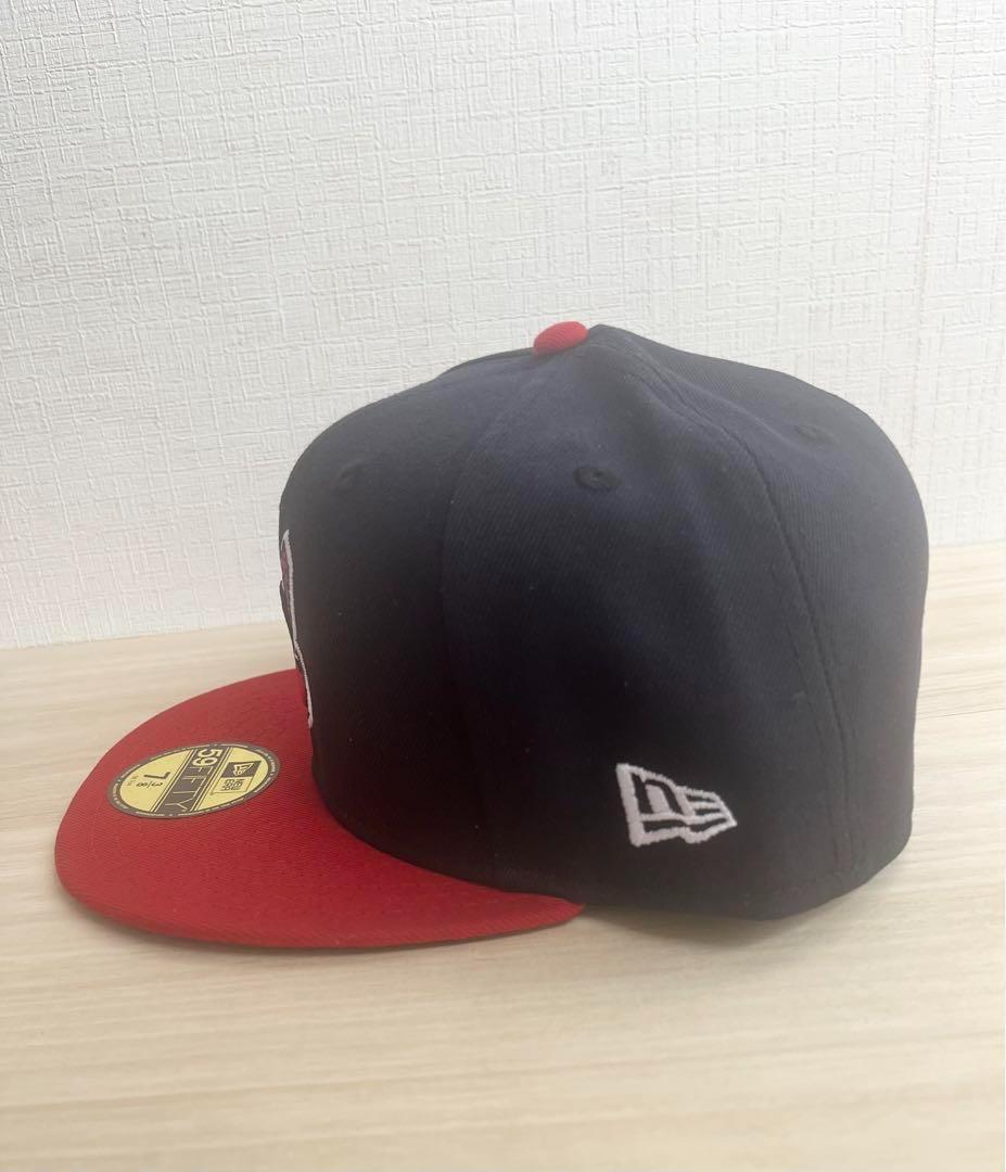 ニューエラ インディアンス キャップ 59Fifty 7 3/8 ネイビー