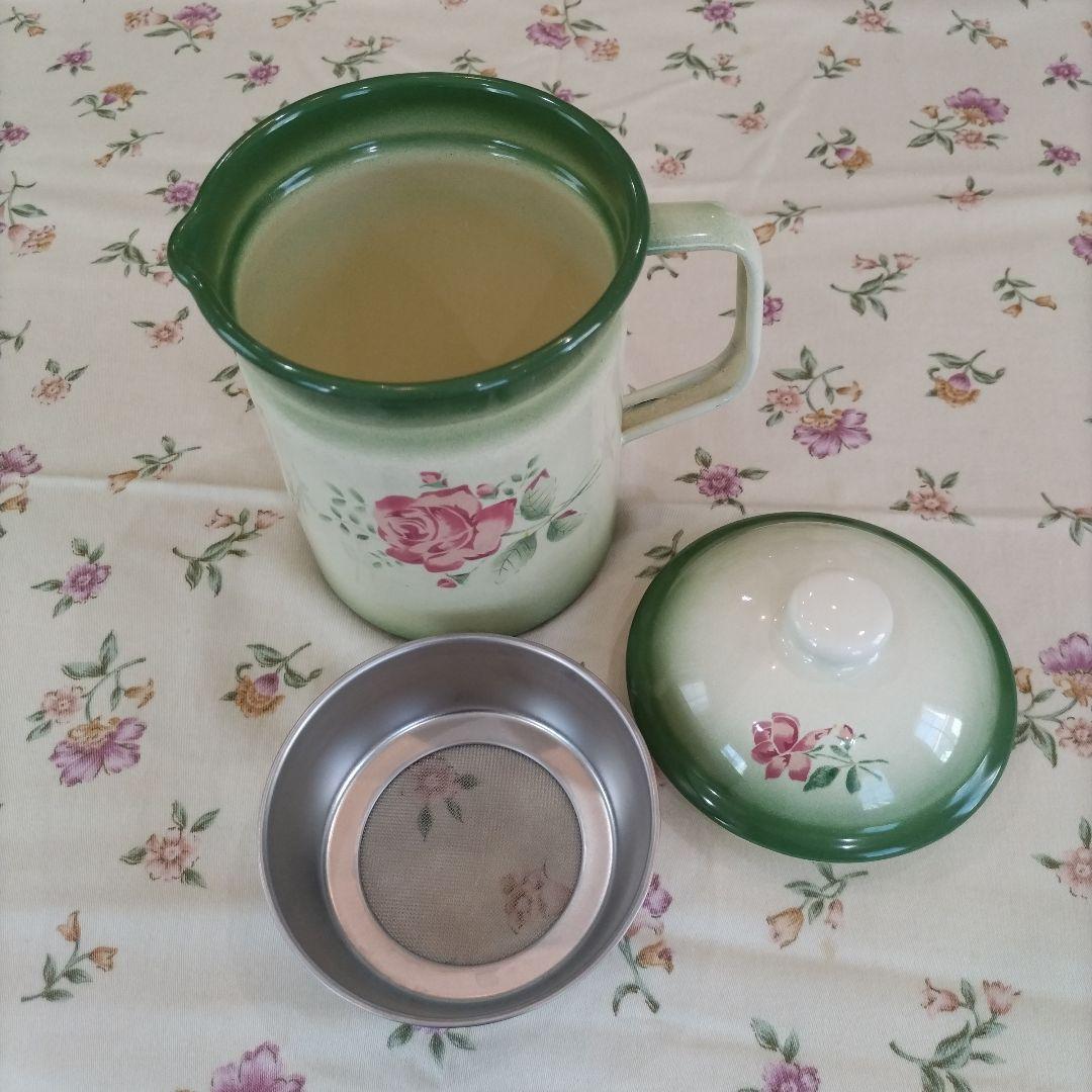 イマン ローズ柄オイルポット