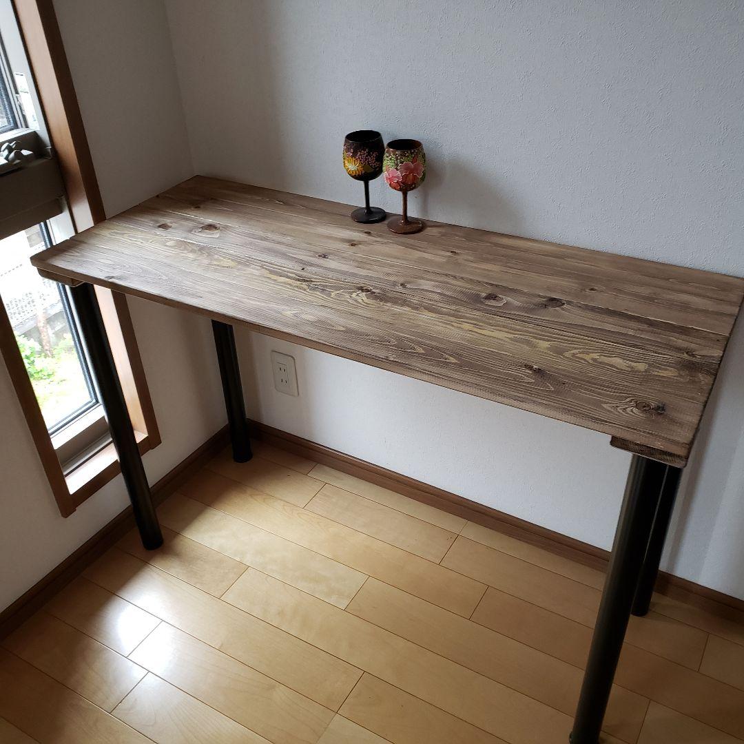 110×36 カウンターテーブル　アンティーク　ウォールナットワックス仕上げ