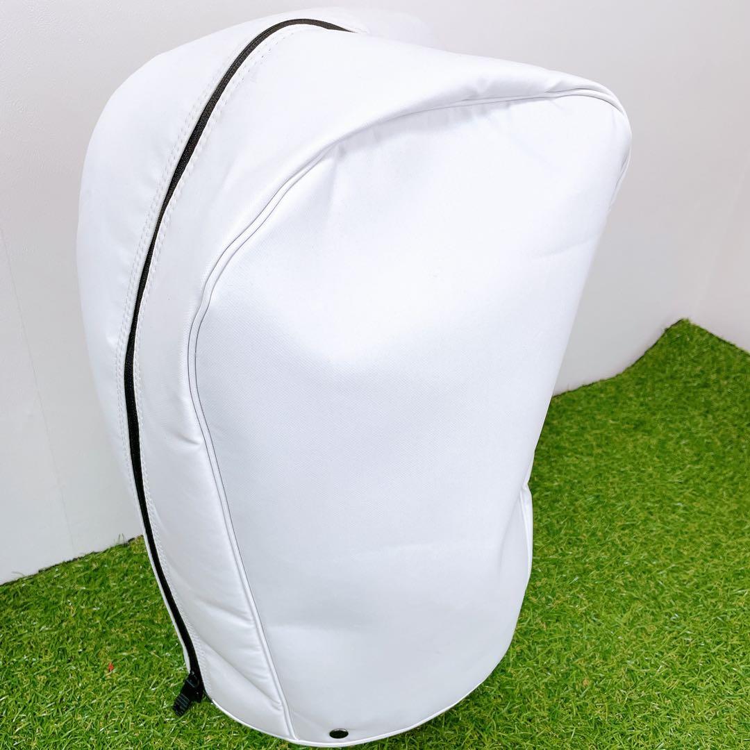 美品　NIKE キャディバック　ホワイト　エナメル　GF3006 9型　黒