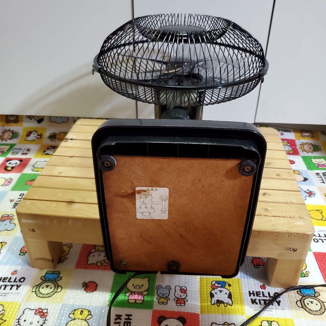 TOSHIBA　昭和レトロミニ扇風機　動作品　レア　まるで黒電話　漆黒　希少