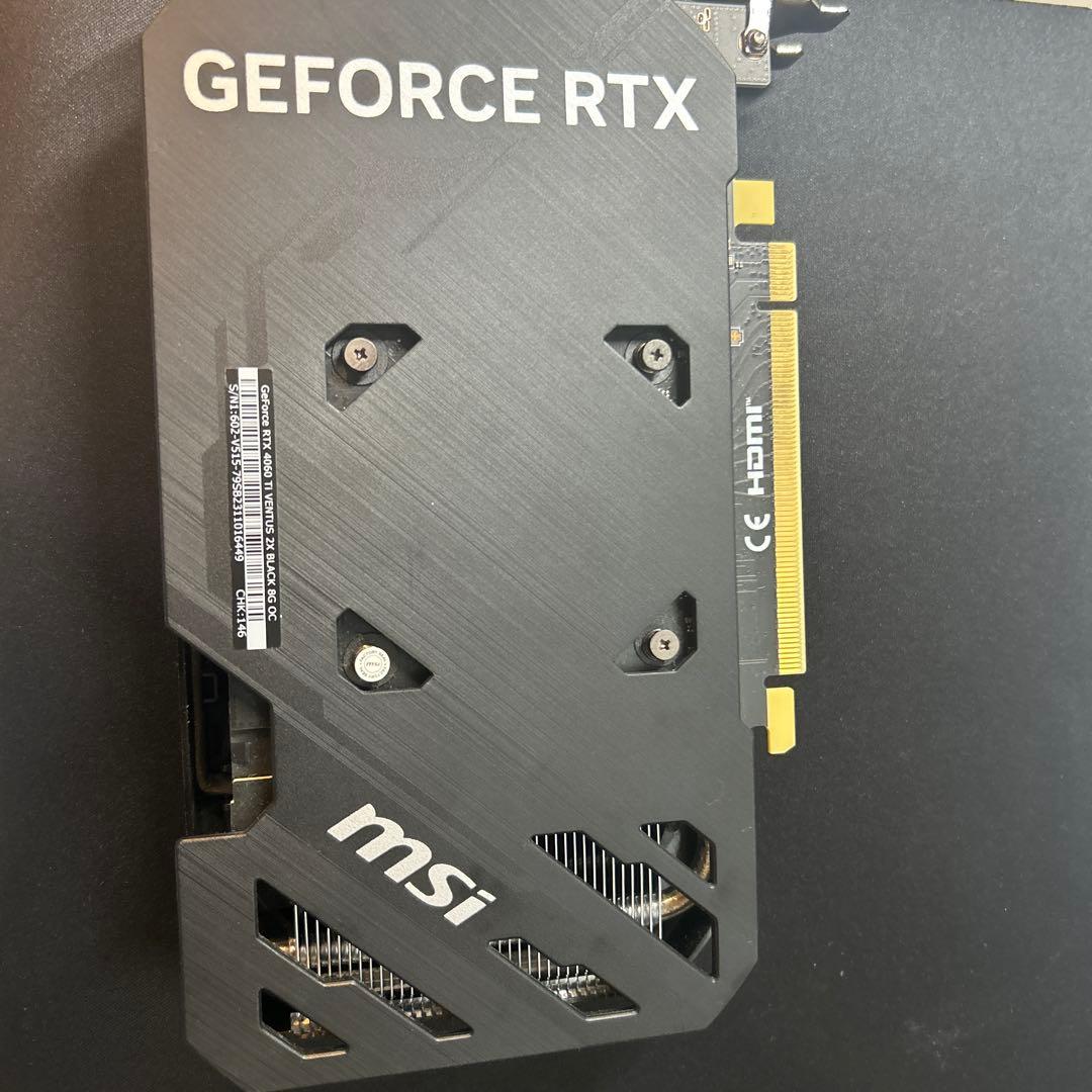 グラフィックボード・グラボ・ビデオカード GeForce RTX 4060ti 8gb VENTUS 2X BLACK