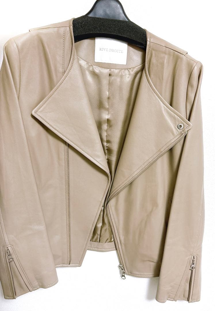 RIVE DROITE リヴドロワ レザージャケット ノーカラー ライダース