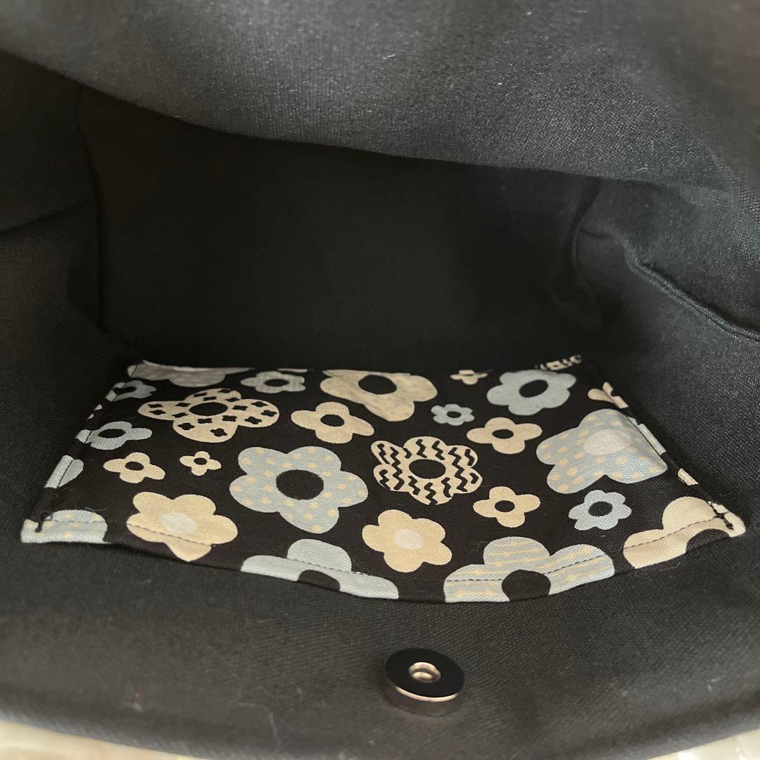 【ご確認中】黒猫コヤンイサムチョン　トートバッグ　　ハンドメイド