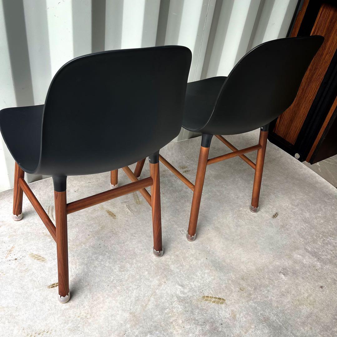 取付無料！ノーマンコペンハーゲン フォームチェア ブラック ウォールナット 2脚