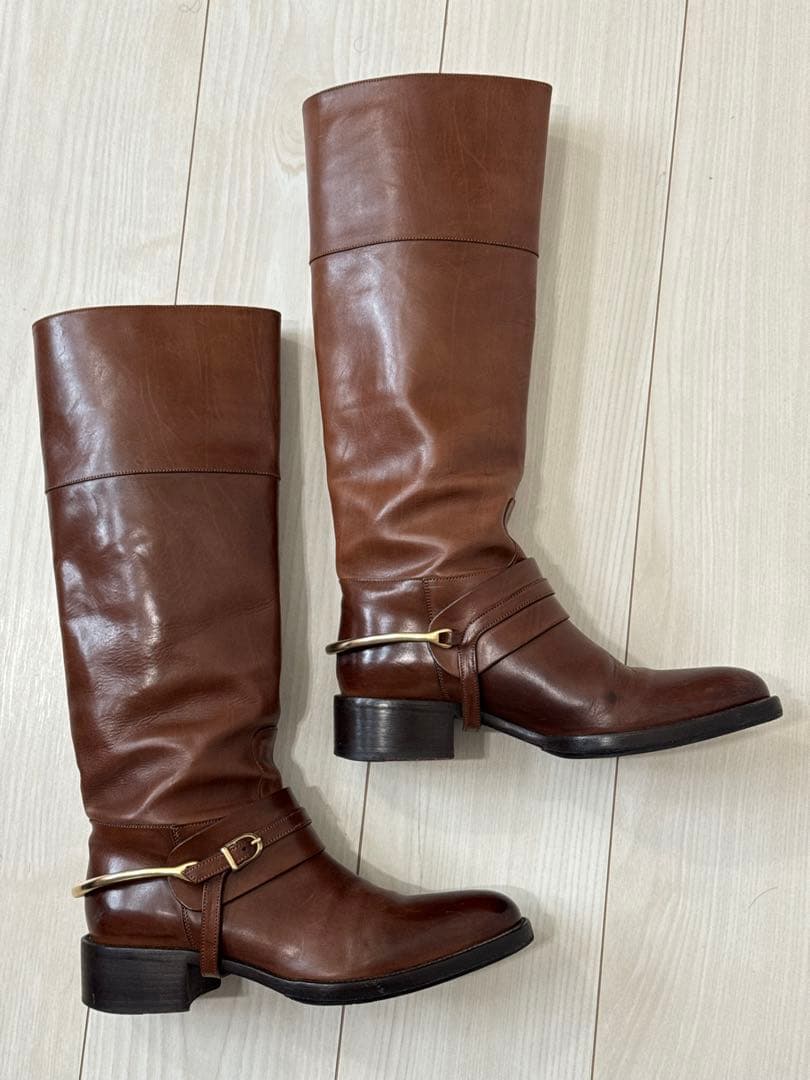 お正月限定価格！SARTORE ジョッキーロングブーツ本革　イタリア製　35.5