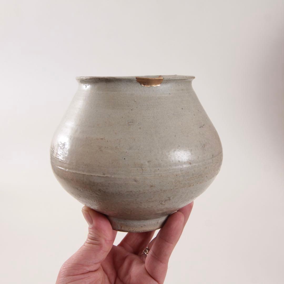 李朝 堅手 塩笥壷 朝鮮美術 古美術 古道具 李朝白磁 アンティーク