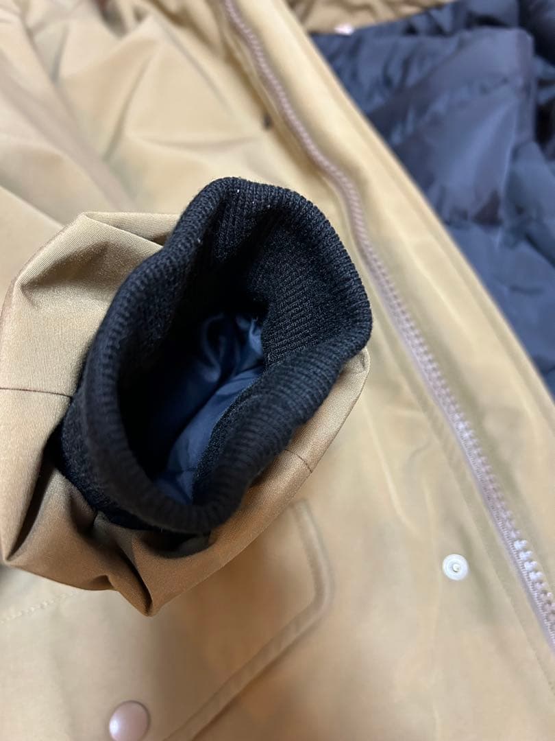 【美品】DANTON/ダントンダウンコートJD-8634LASカーキ42