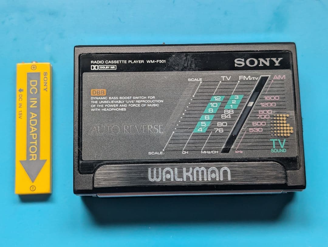 1987年式！　Sony　WM-F501　ウォークマン　カセットテープ　ソニー