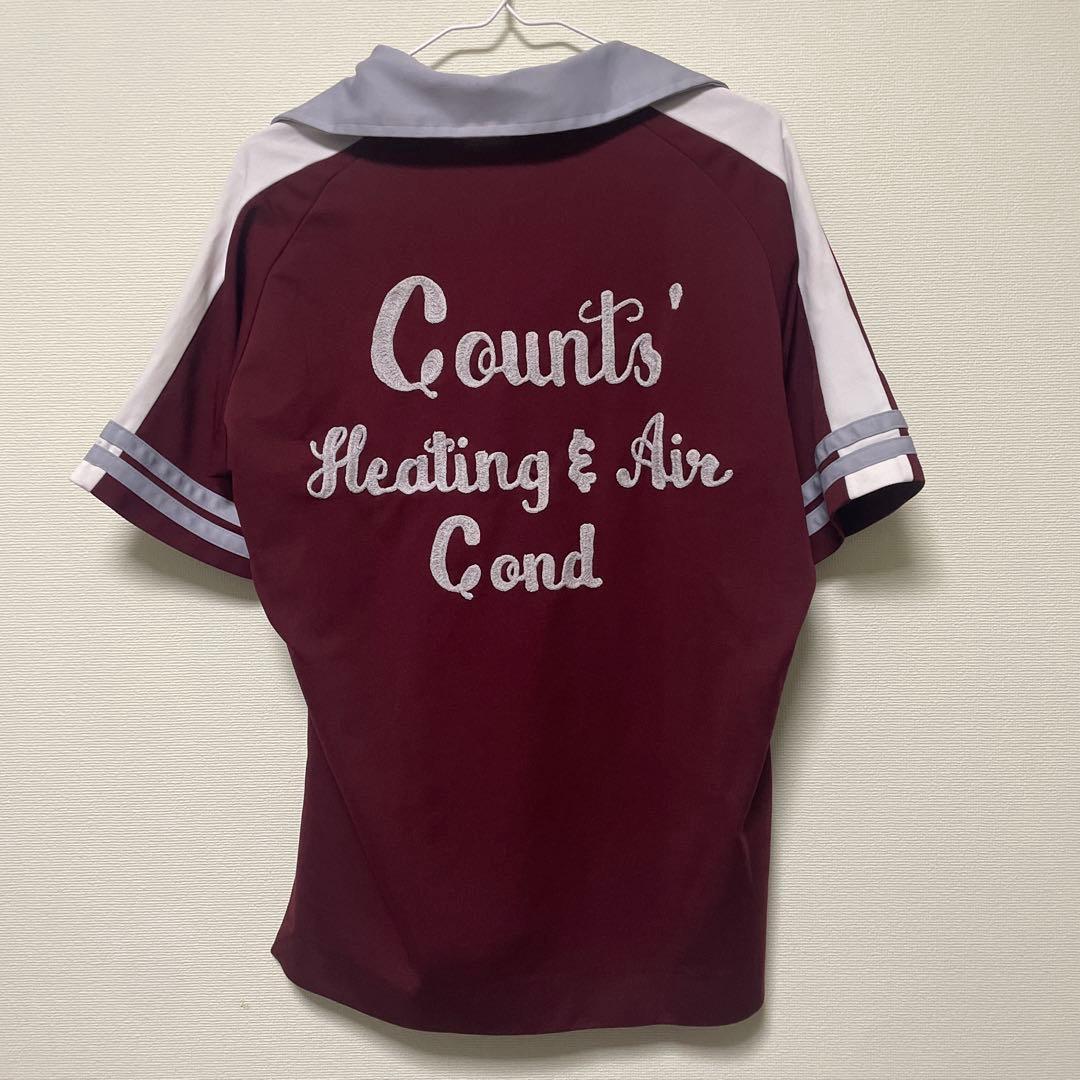 King Louie バーガンディ ポロシャツ M ボウリングシャツ