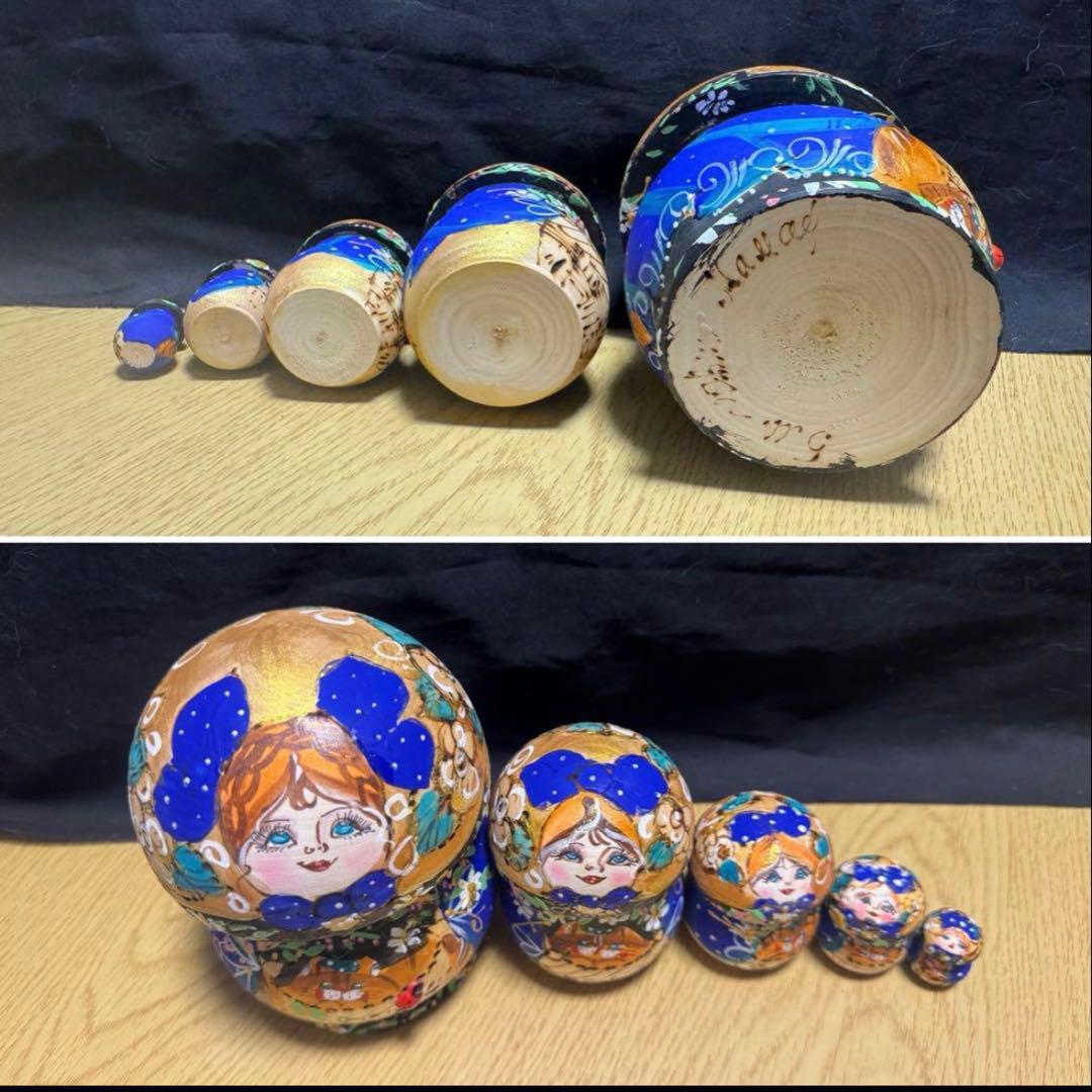 セール❗️ロシア　イリーナ・ママエヴァ作品　キノコ型マトリョーシカ5組