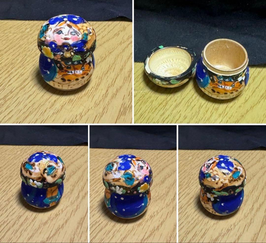 セール❗️ロシア　イリーナ・ママエヴァ作品　キノコ型マトリョーシカ5組