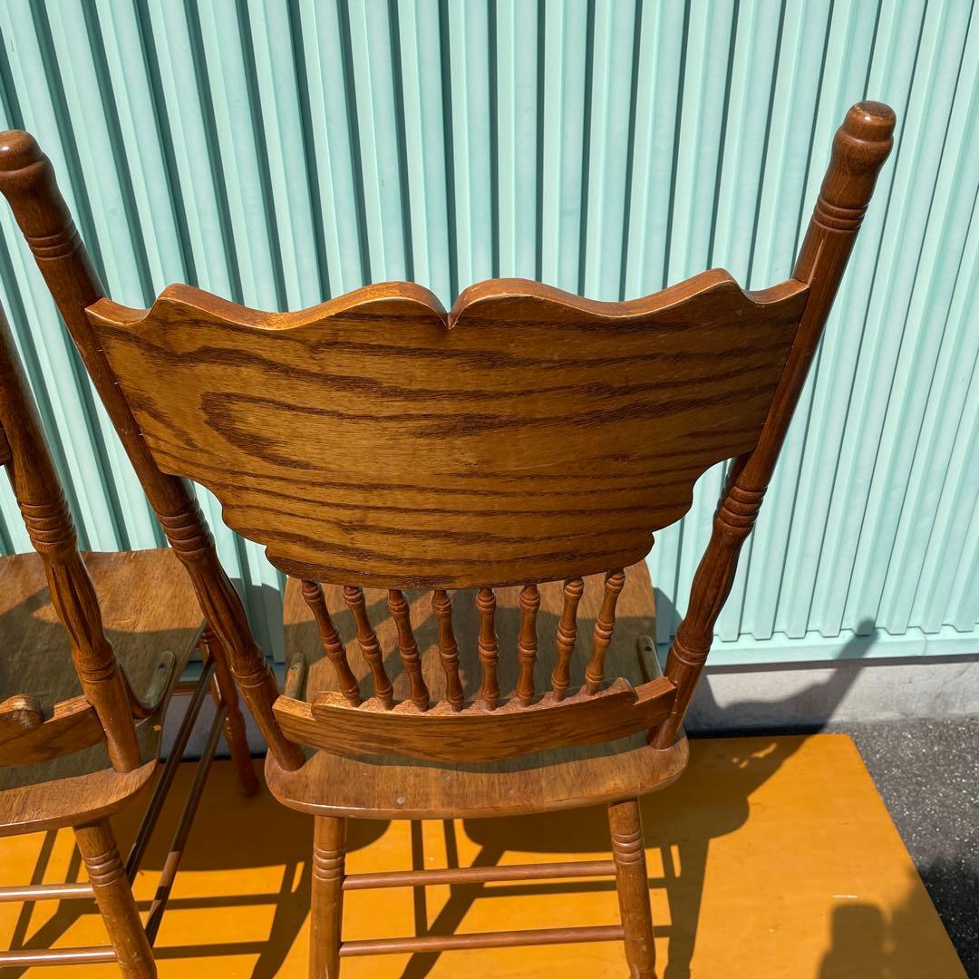 シンリー Shin Lee 2脚セット　ダイニング　椅子 チェア　彫刻 オーク材