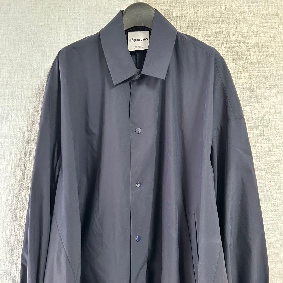 nagonstans SOLOTEX ウェザーコーチシャツジャケットネイビー38