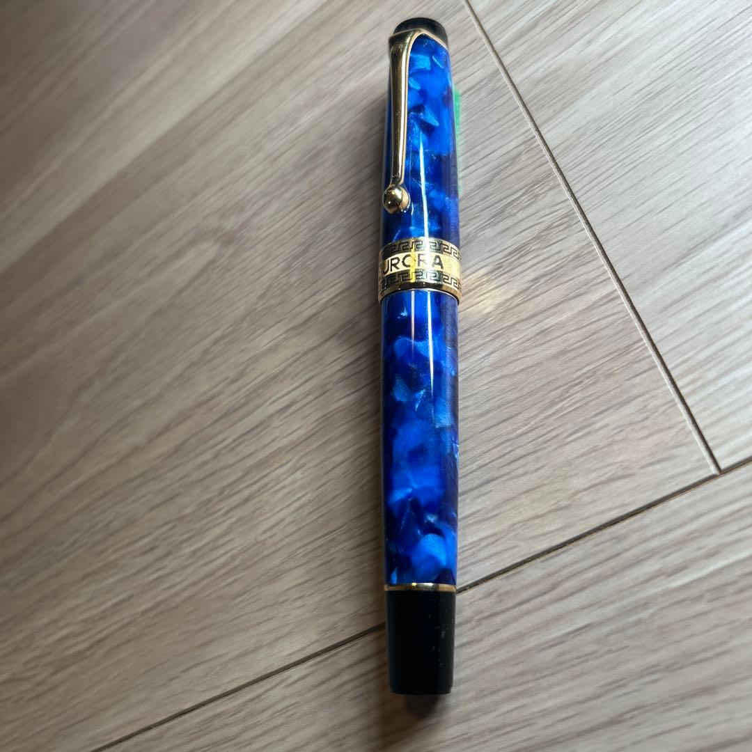 AURORA オプティマ　ブルー　万年筆 アウロラ樹脂製