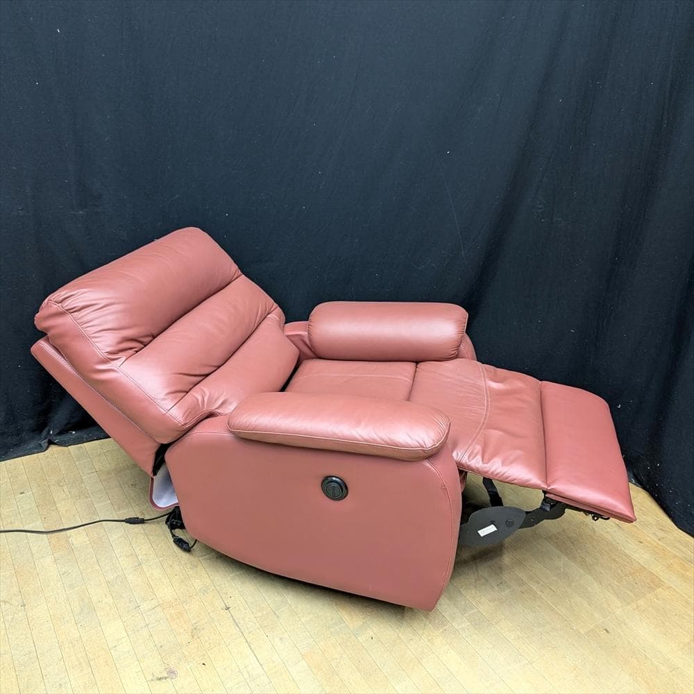 ニトリ　ビリーバ　本革　ハーフレザー　電動リクライニングソファ　一人掛け　B