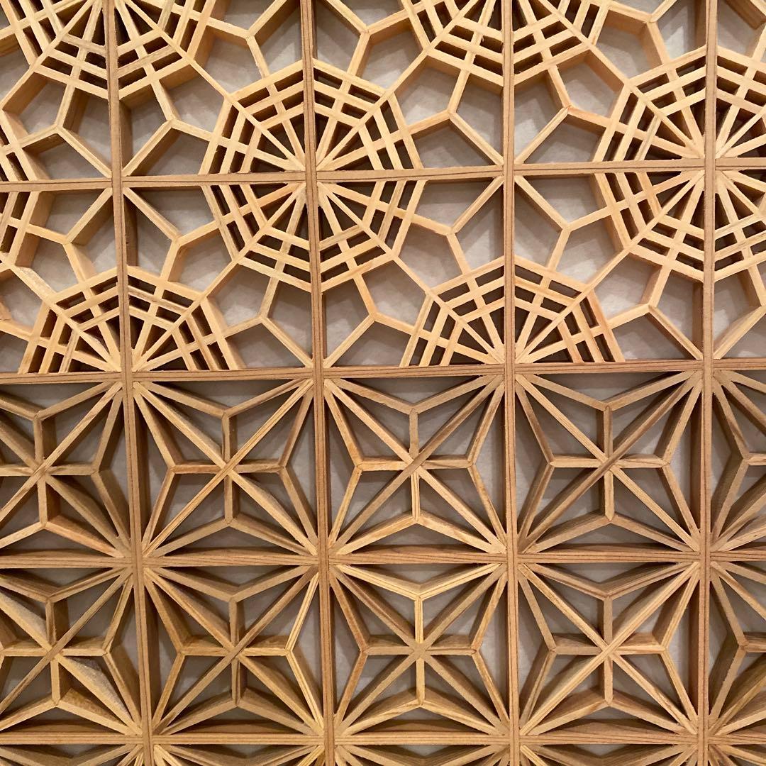 ⑤組子細工　衝立　パーテーション　伝統工芸品