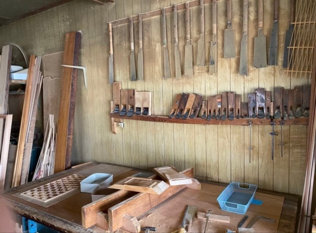 ⑤組子細工　衝立　パーテーション　伝統工芸品