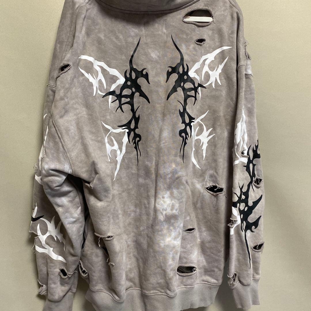 GALFY／ガルフィー＆クロミ・イルガルフィームラ染めハーフZIP (グレー)