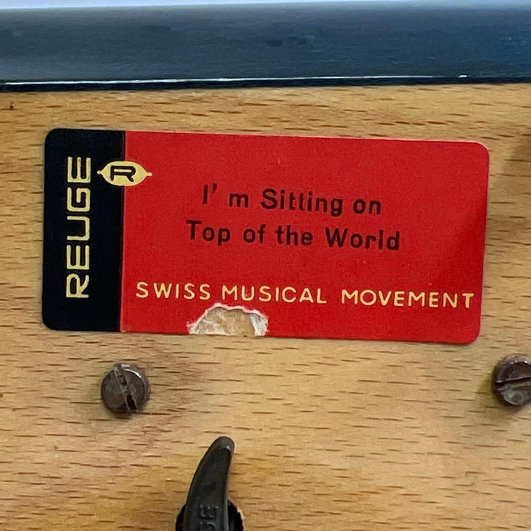 リュージュ　象嵌　オルゴール　幅約24㎝　タサチ　東な8-0121①