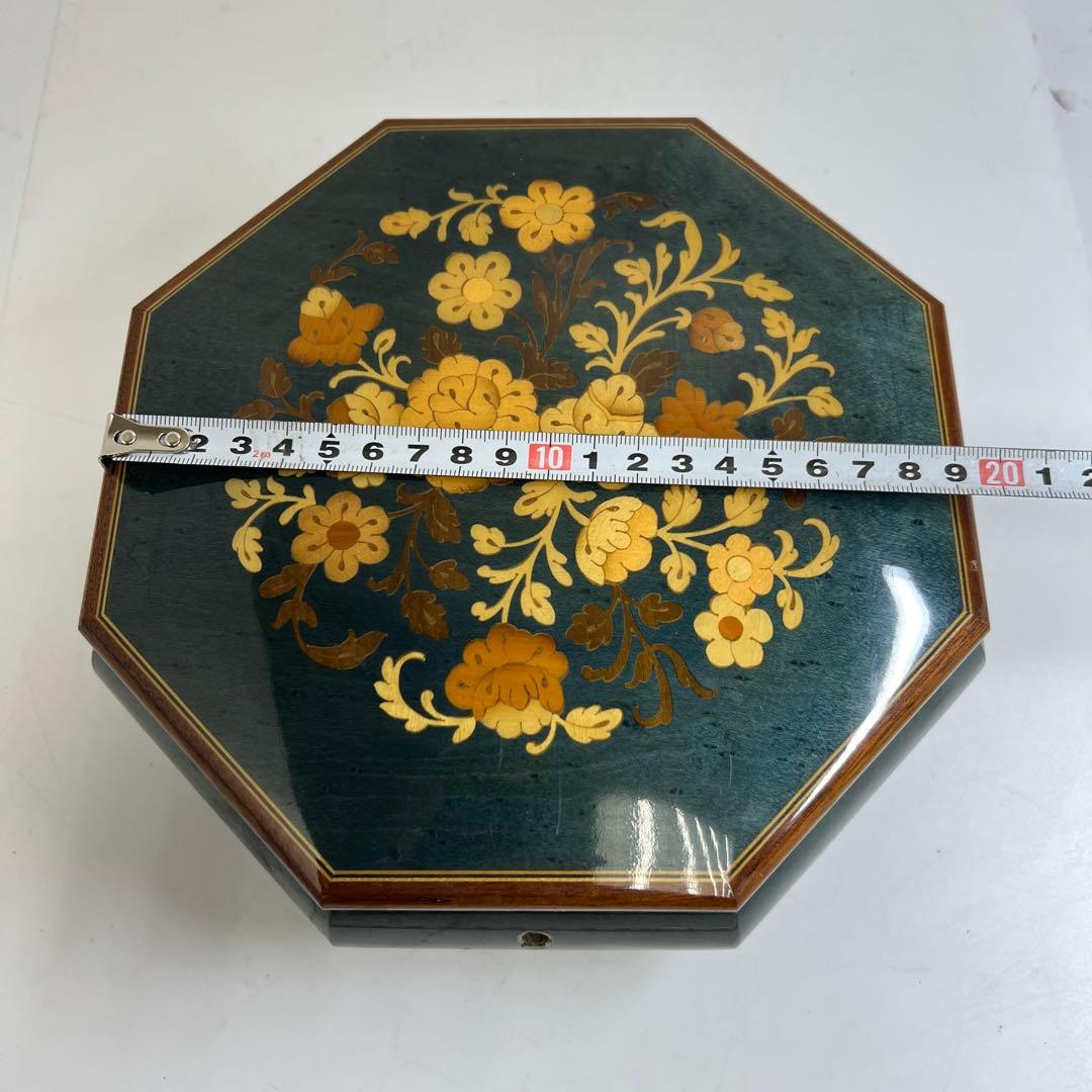 リュージュ　象嵌　オルゴール　幅約24㎝　タサチ　東な8-0121①