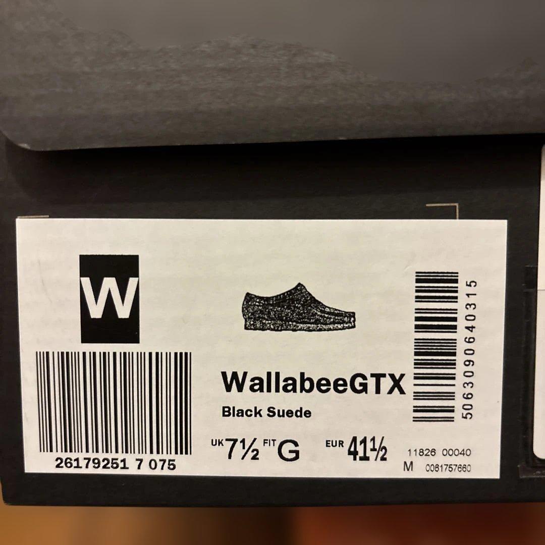 クラークス　ワラビーゴアテックス UK7 1/2 ブラックスエード　美品