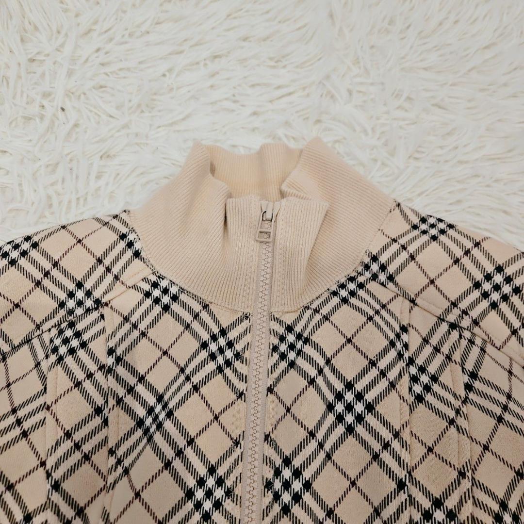 バーバリーブルーレーベル トラックジャケット M ノバチェック ホースロゴ　刺繍