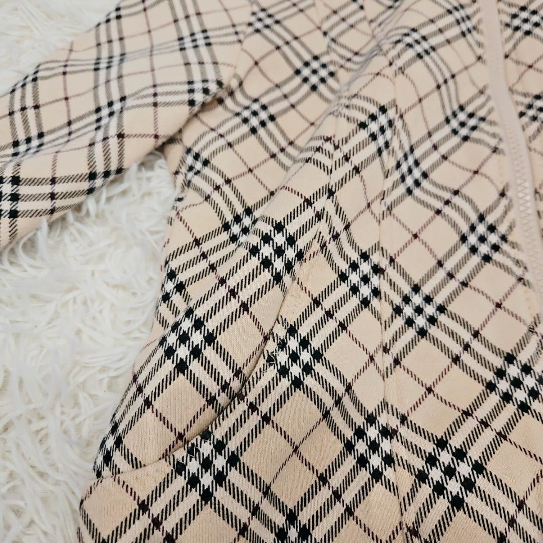 バーバリーブルーレーベル トラックジャケット M ノバチェック ホースロゴ　刺繍