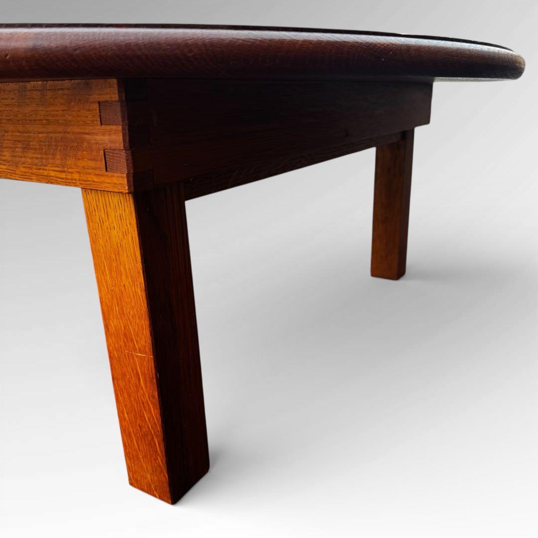 【美品】RUDO ルドー 楢（ナラ）材 折り畳み ちゃぶ台 円卓 無垢材