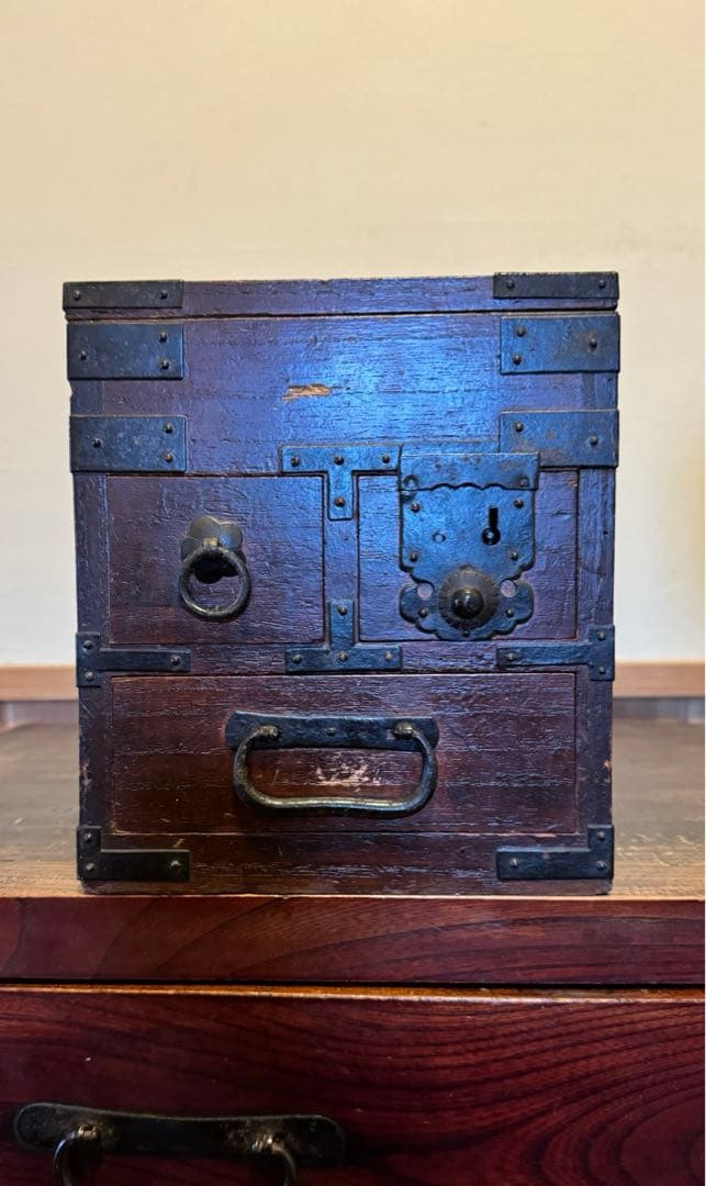 724 時代箱 収納箱　小物入れ　小引出し　墨道具入れ　古道具